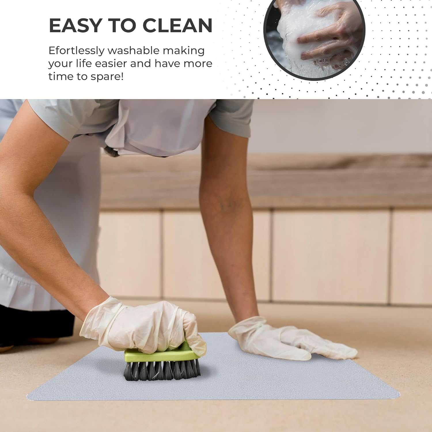Dish Drying Mat Super Absorbent – Coffee Mat for Countertops – Non-Slip Drying Mat for Kitchen Counter – Easy to Clean Water Absorbent Mat – Large Dish Drying Mats - Strabella