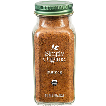 Simply Organic Ground Nutmeg, Certified Organic | 2.3 oz | Myristica fragrans Houtt - Strabella