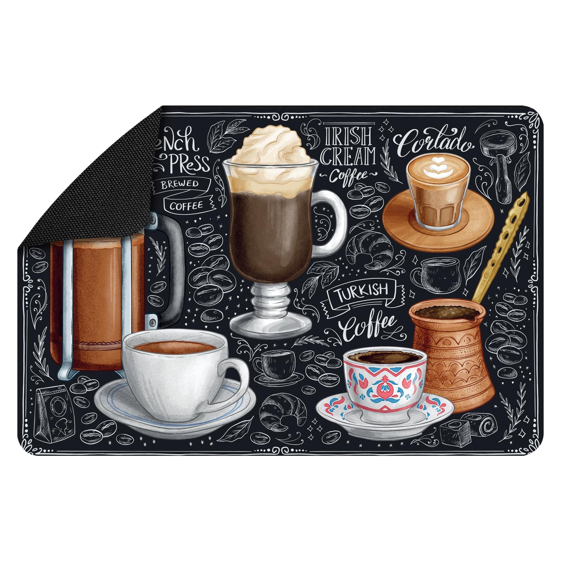 Dish Drying Mat Super Absorbent – Coffee Mat for Countertops – Non-Slip Drying Mat for Kitchen Counter – Easy to Clean Water Absorbent Mat – Large Dish Drying Mats - Strabella