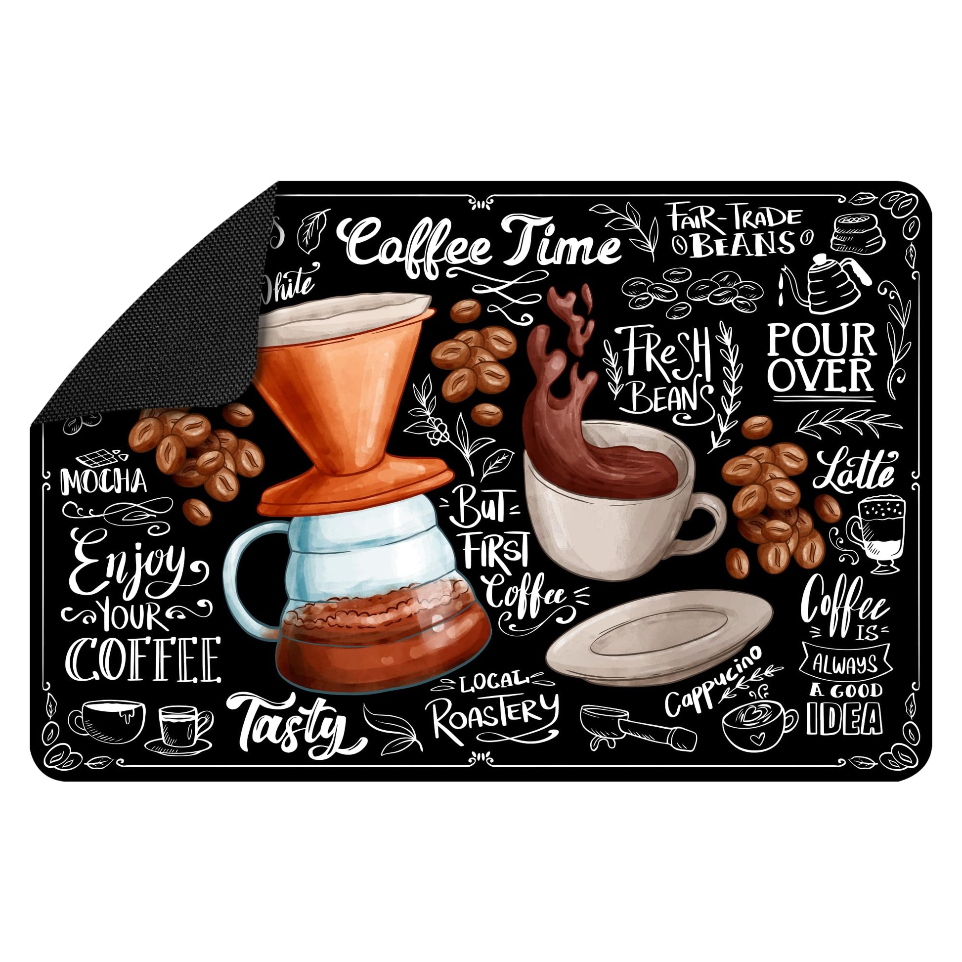 Dish Drying Mat Super Absorbent – Coffee Mat for Countertops – Non-Slip Drying Mat for Kitchen Counter – Easy to Clean Water Absorbent Mat – Large Dish Drying Mats - Strabella