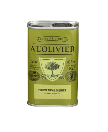 A L'Olivier Olive Oil Infused with Herbs Provence, 8.3 Ounce Tin - Strabella