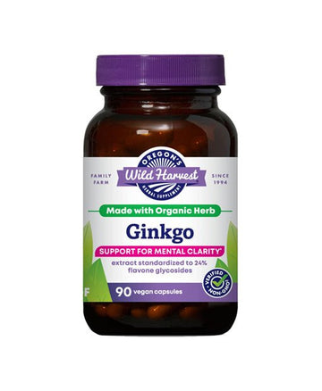 Oregon's Wild Harvest Non - GMO Ginkgo Certified Organic Capsules 90 Count - Strabella