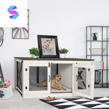 65" Cooper Dog Crate Credenza with Shelves & Mat Kit