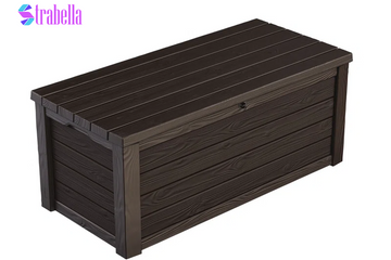 Eastwood 150 Gallon Durable Resin Outdoor Storage and Organization Deck Box for Patio Furniture and Supplies, Brown