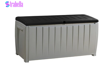 Novel 90 Gallon Durable Resin Outdoor Storage and Organization Deck Box Ideal for Garden Patio Furniture and Supplies