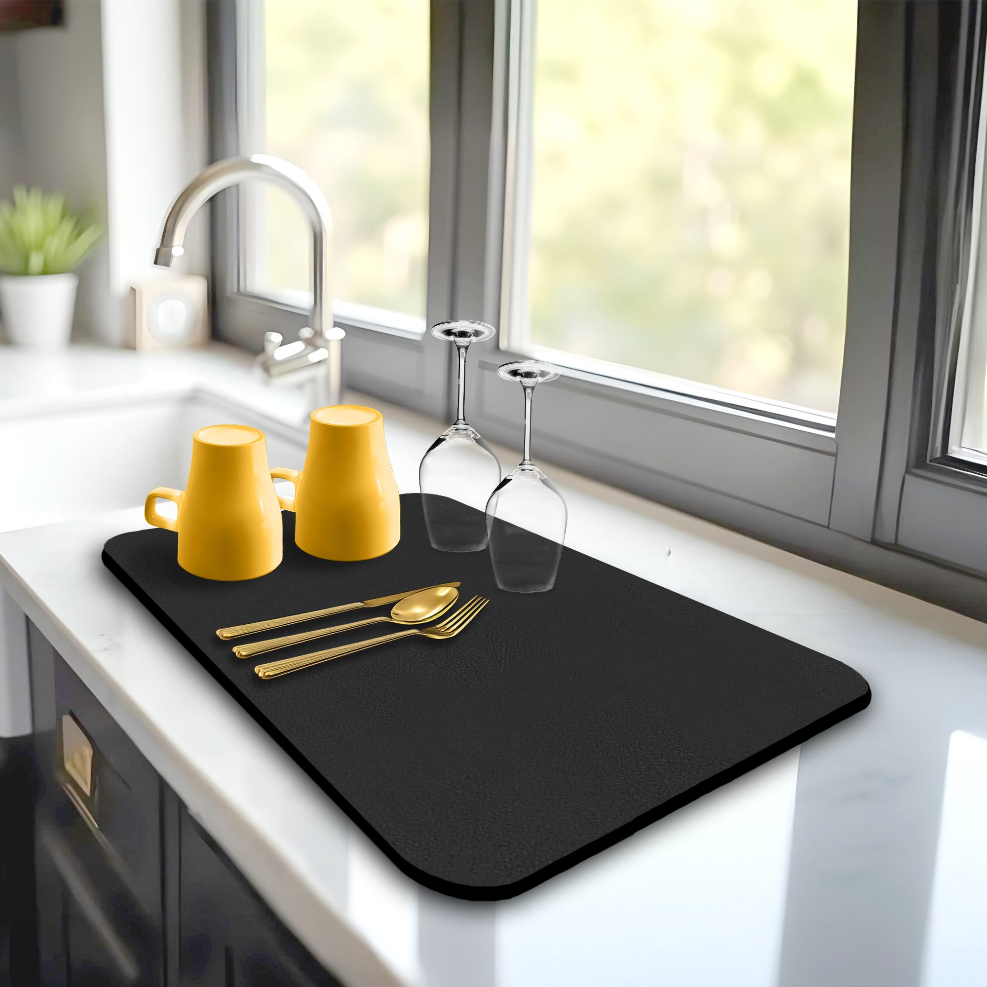 super absorbent dish drying mat for kitchen countertops