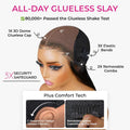 [Free Upgraded] ISEE Wear Go M-Cap Straight Glueless Wigs Human Hair 9*6 HD Lace Front Wigs Pre Plucked Tiny Knots Yaki Straight Glueless Human Wigs Beginners Friendly Adjustable Red Elastic Band Outdoorfun #Tiktokshopbacktoschool