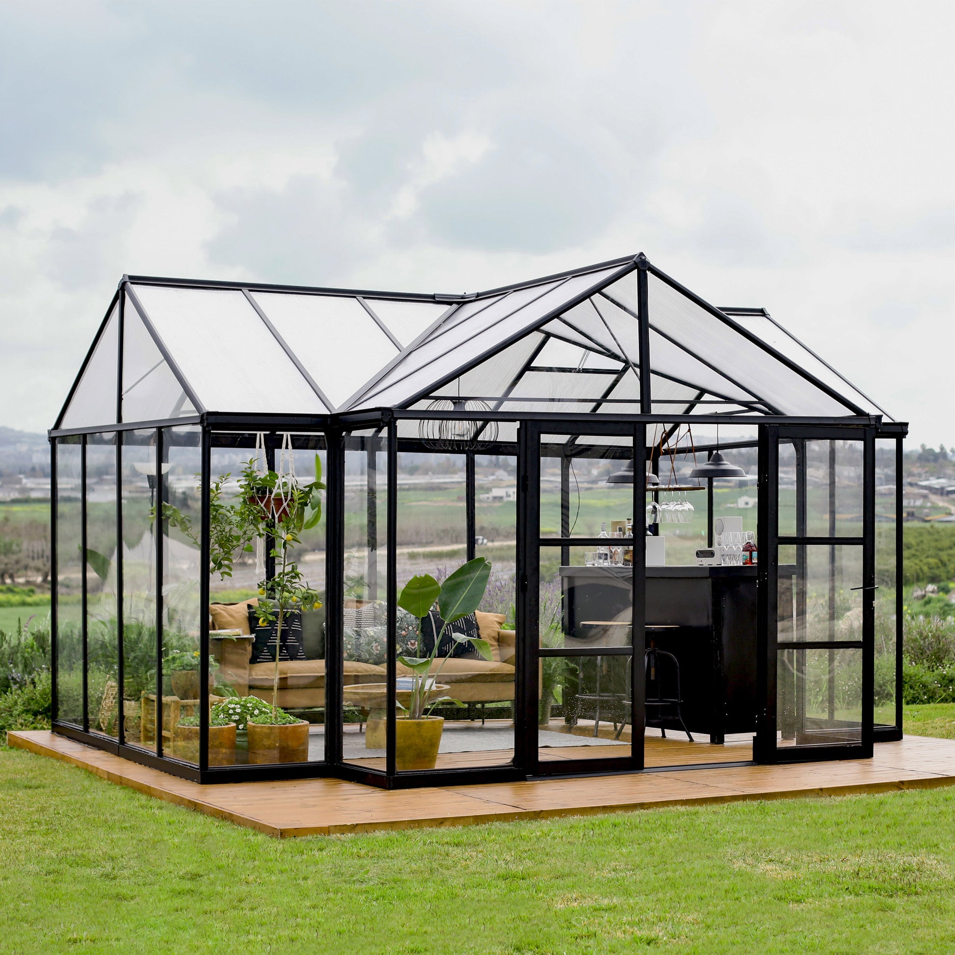 Canopia Triomphe Chalet 12' X 15' Greenhouse and Solarium W/Auto Vent Kit