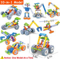 10 in 1 STEM Toys for 5 6 7 8+ Year Old Boy Birthday Gifts Building Toys for Kids Ages 4-8 Educational Stem Activities for Boys 4-6 8-10 Construction Creative Games Easter Idea Gift