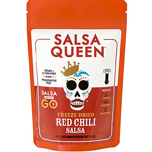 Salsa Queen Gourmet Freeze-Dried Salsa | Fresh Ingredients | 3+ year life | No Refrigeration Needed | Vegan, Keto, and Gluten Free | Camping, Travel, Outdoors, Space Travel - Strabella
