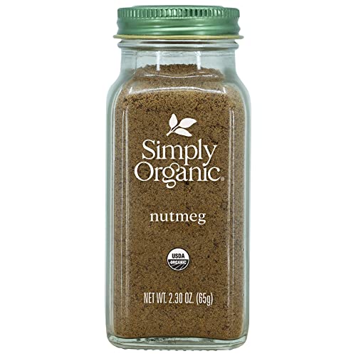 Simply Organic Ground Nutmeg, Certified Organic | 2.3 oz | Myristica fragrans Houtt - Strabella