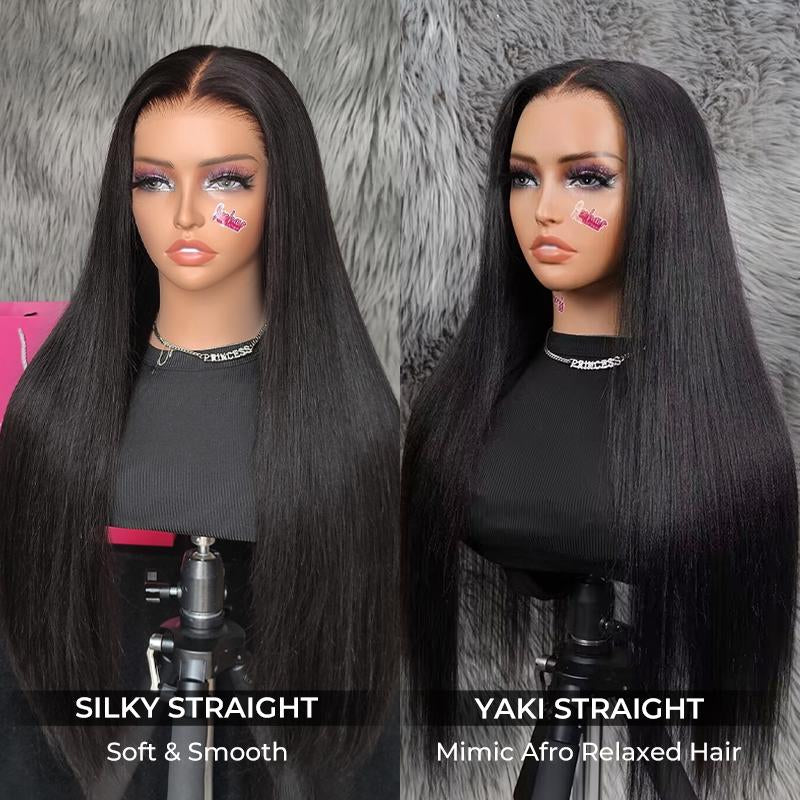 [Free Upgraded] ISEE Wear Go M-Cap Straight Glueless Wigs Human Hair 9*6 HD Lace Front Wigs Pre Plucked Tiny Knots Yaki Straight Glueless Human Wigs Beginners Friendly Adjustable Red Elastic Band Outdoorfun #Tiktokshopbacktoschool