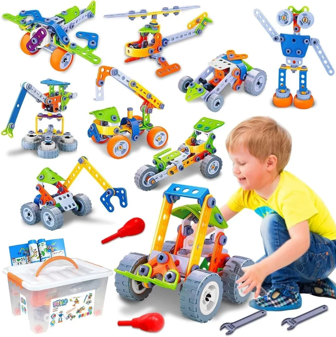 10 in 1 STEM Toys for 5 6 7 8+ Year Old Boy Birthday Gifts Building Toys for Kids Ages 4-8 Educational Stem Activities for Boys 4-6 8-10 Construction Creative Games Easter Idea Gift
