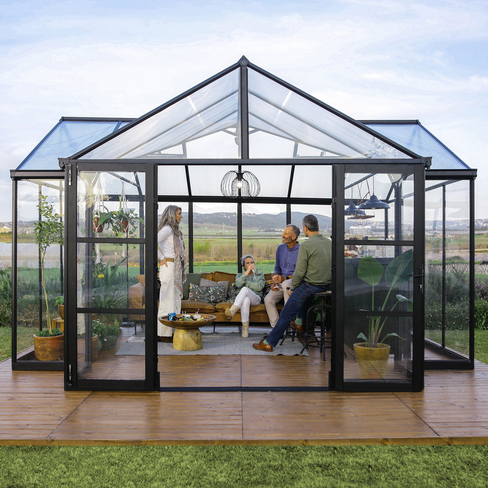 Canopia Triomphe Chalet 12' X 15' Greenhouse and Solarium W/Auto Vent Kit