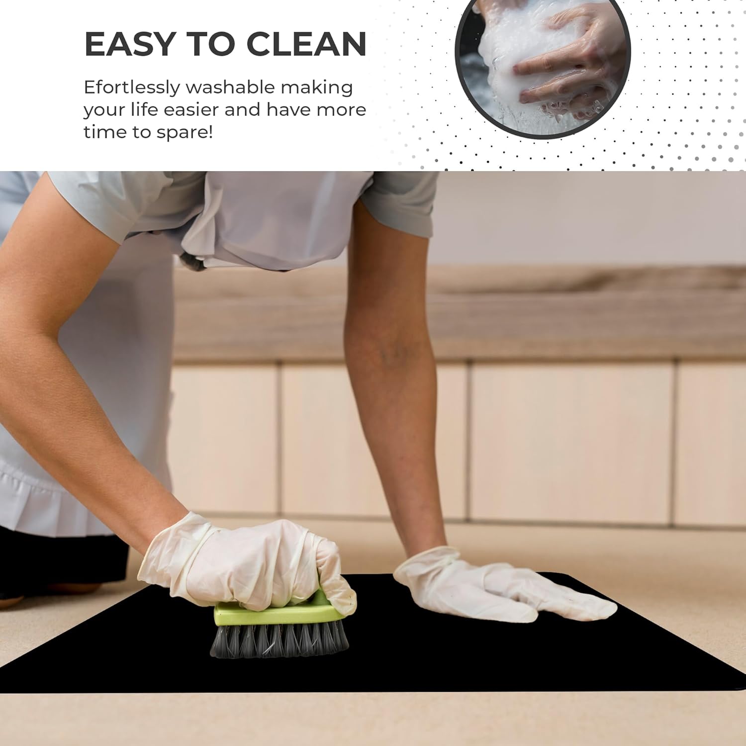 Dish Drying Mat Super Absorbent –  Coffee Mat for Countertops – Non-Slip Drying Mat for Kitchen Counter – Easy to Clean Water Absorbent Mat – Large Dish Drying Mats - Strabella