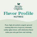 Simply Organic Ground Nutmeg, Certified Organic | 2.3 oz | Myristica fragrans Houtt - Strabella