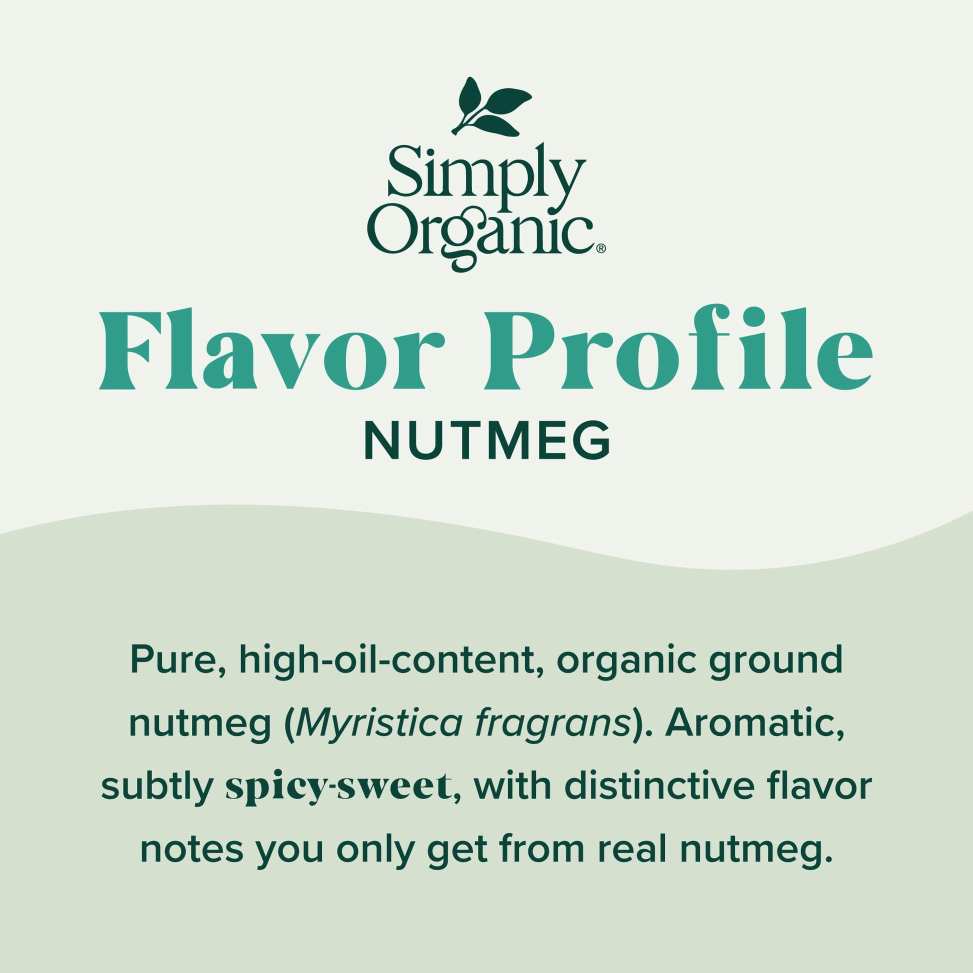 Simply Organic Ground Nutmeg, Certified Organic | 2.3 oz | Myristica fragrans Houtt - Strabella