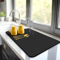Dish Drying Mat Super Absorbent –  Coffee Mat for Countertops – Non-Slip Drying Mat for Kitchen Counter – Easy to Clean Water Absorbent Mat – Large Dish Drying Mats - Strabella
