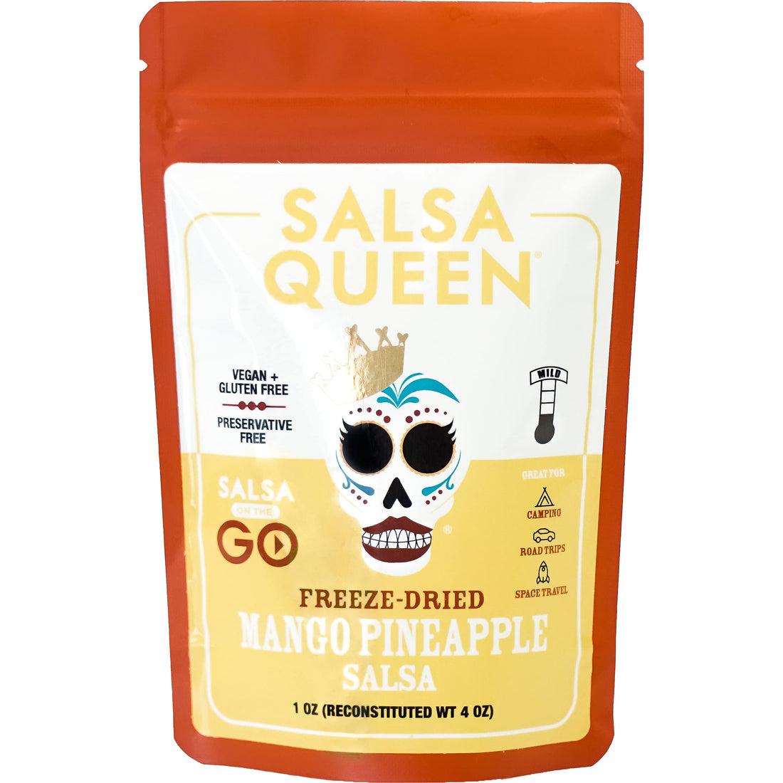 Salsa Queen Gourmet Freeze-Dried Salsa | Fresh Ingredients | 3+ year life | No Refrigeration Needed | Vegan, Keto, and Gluten Free | Camping, Travel, Outdoors, Space Travel - Strabella