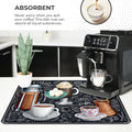 Dish Drying Mat Super Absorbent –  Coffee Mat for Countertops – Non-Slip Drying Mat for Kitchen Counter – Easy to Clean Water Absorbent Mat – Large Dish Drying Mats - Strabella