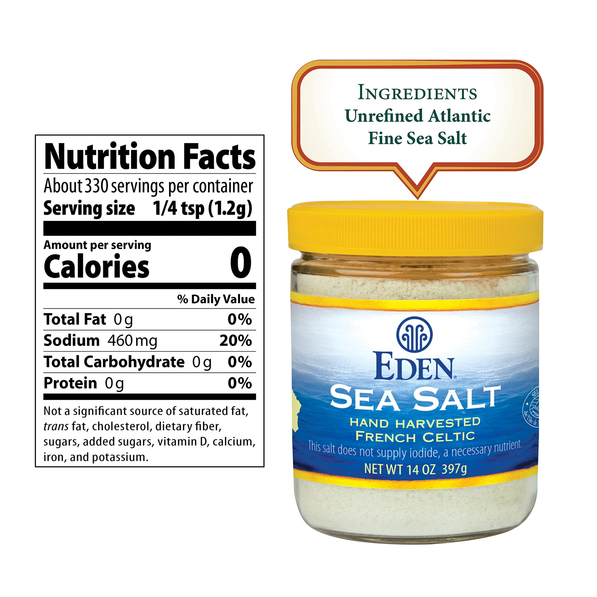 Eden Foods French Sea Salt, 14 Ounce - Strabella