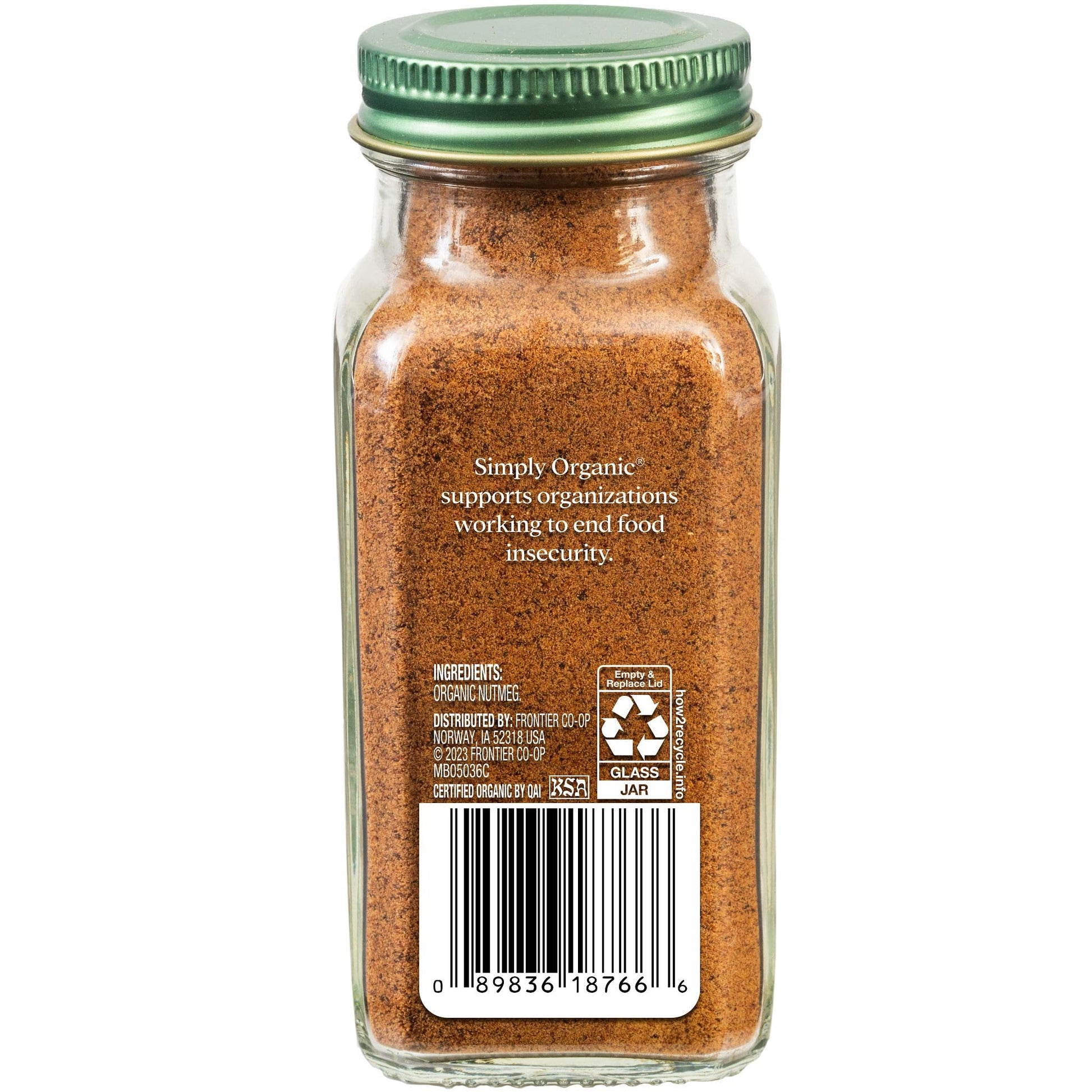 Simply Organic Ground Nutmeg, Certified Organic | 2.3 oz | Myristica fragrans Houtt - Strabella