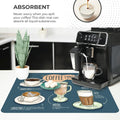 Dish Drying Mat Super Absorbent –  Coffee Mat for Countertops – Non-Slip Drying Mat for Kitchen Counter – Easy to Clean Water Absorbent Mat – Large Dish Drying Mats - Strabella