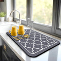 Dish Drying Mat Super Absorbent –  Coffee Mat for Countertops – Non-Slip Drying Mat for Kitchen Counter – Easy to Clean Water Absorbent Mat – Large Dish Drying Mats - Strabella
