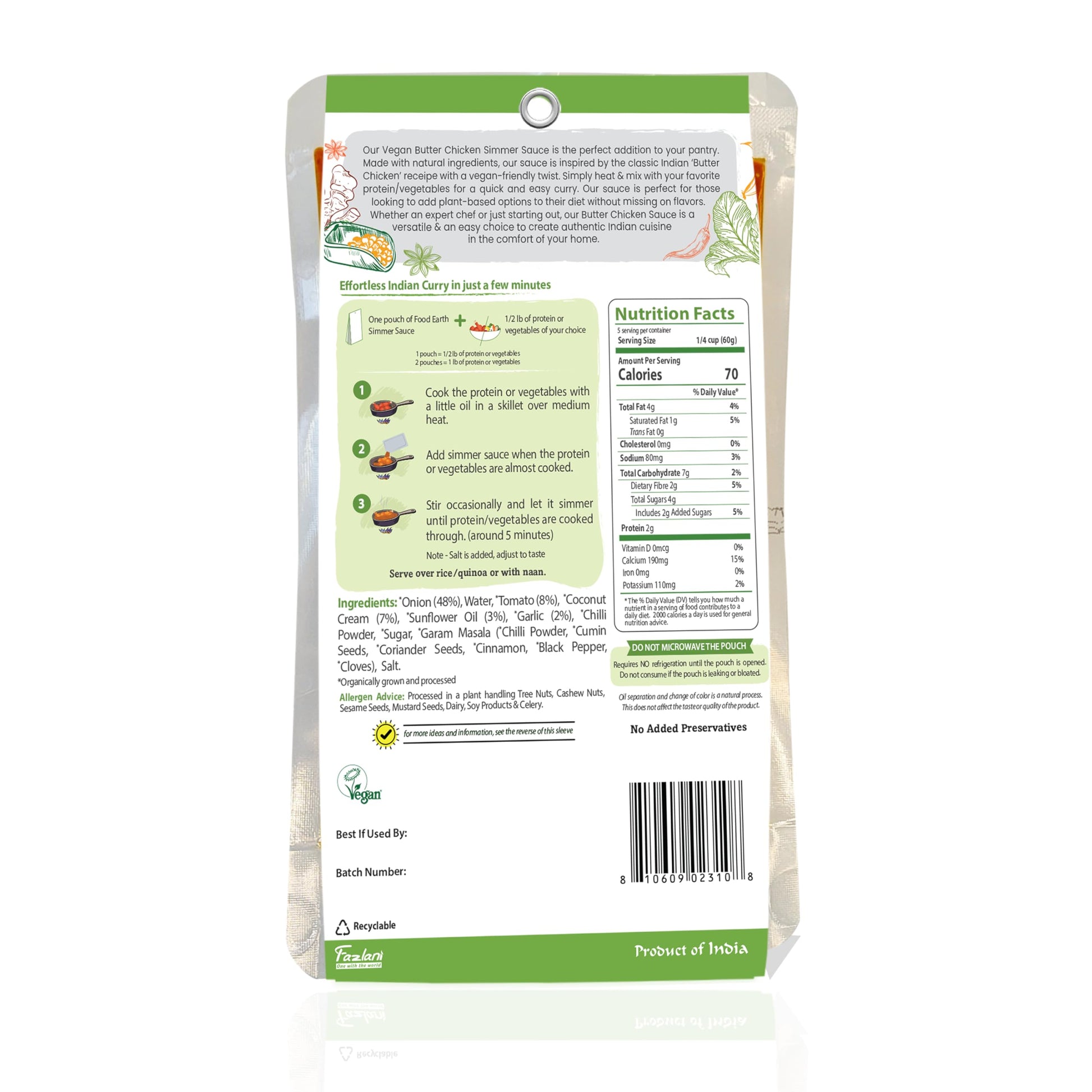 FOOD EARTH Indian Simmer Sauce Variety - Strabella