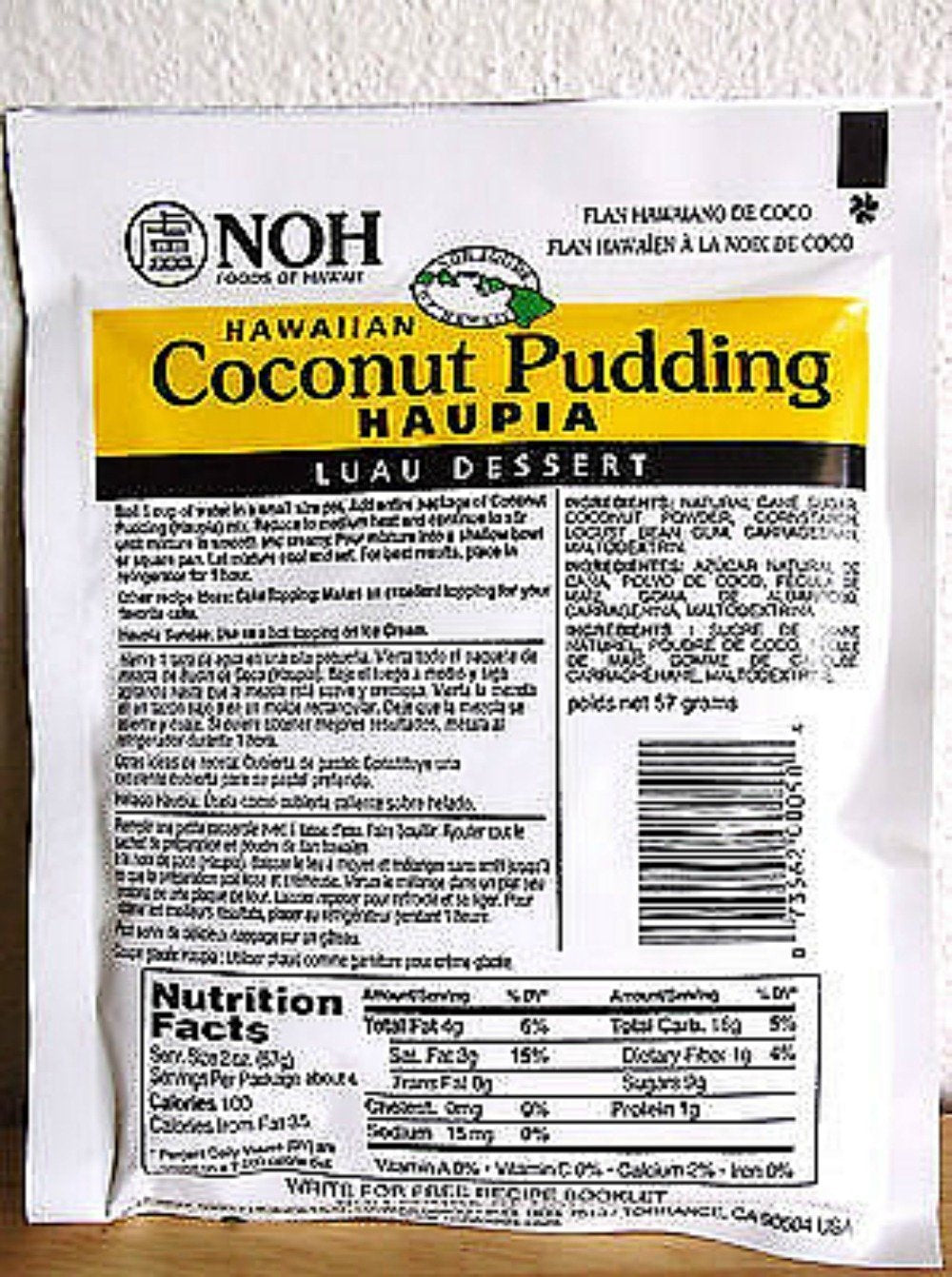Noh Food Hawaiian Mixes Luau (2 Pack) (Coconut Haupia Pudding) - Strabella