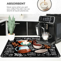Dish Drying Mat Super Absorbent –  Coffee Mat for Countertops – Non-Slip Drying Mat for Kitchen Counter – Easy to Clean Water Absorbent Mat – Large Dish Drying Mats - Strabella