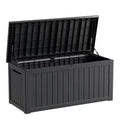 230 Gal. Black Resin Storage Deck Box for Outdoor Indoor