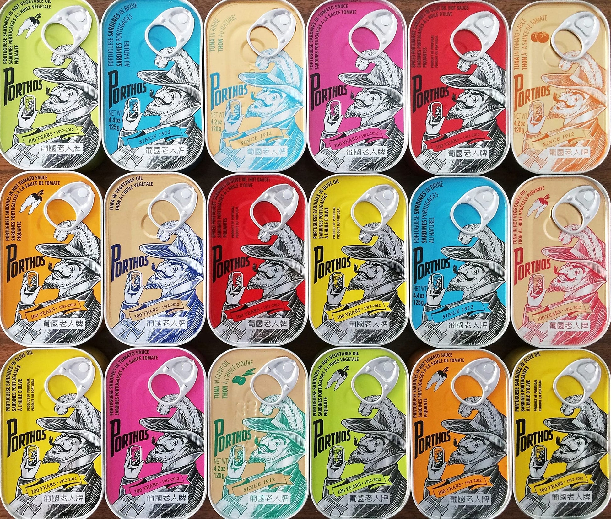 Conservas Portugal Norte Porthos Sardines in Wood Box 5 tins 4.4 oz each - Strabella