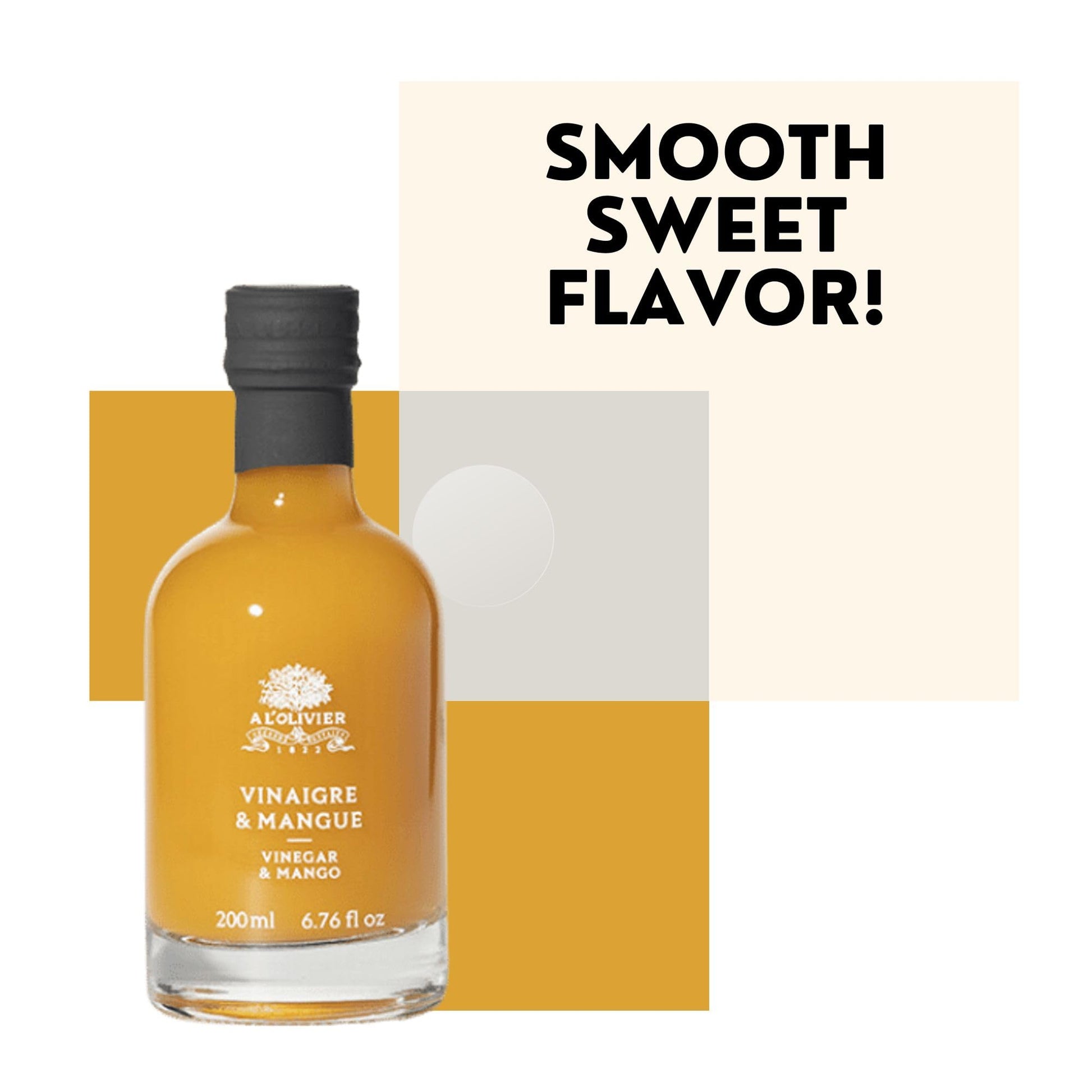 A L'Olivier Mango Fruit Vinegar, 7 - Ounce, Yellow - Strabella
