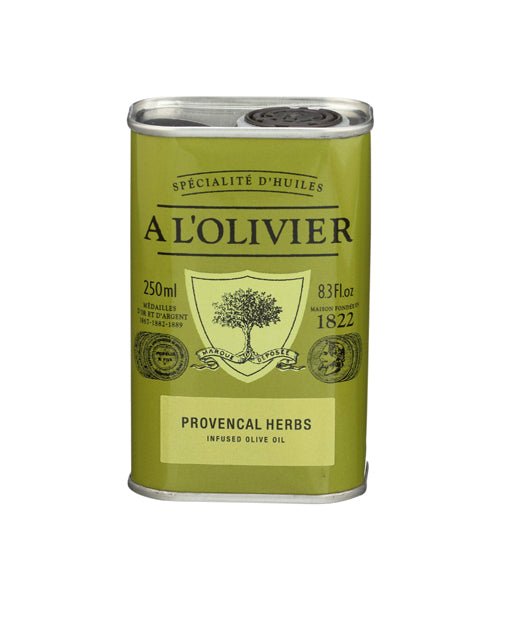 A L'Olivier Olive Oil Infused with Herbs Provence, 8.3 Ounce Tin - Strabella