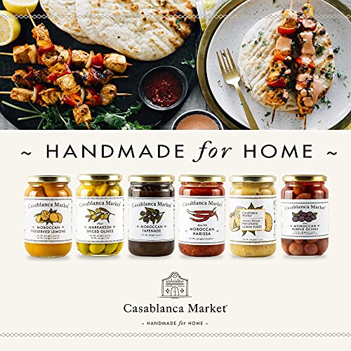 CASABLANCA MARKET Moroccan Preserved Lemons – Authentic Moroccan Preserved Lemons in Jar – Whole Non - GMO Preserved Lemon – Preserved Lemons for Couscous or Tagine Pot for Moroccan Cooking (25oz) - Strabella