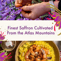 Casablanca Market Pure Organic Moroccan Saffron - Saffron Threads for Cooking from Pure Saffron Bulbs - Fresh Saffron Spice from Saffron Crocus Bulbs - Organic Saffron Straight from Morocco (2g) - Strabella