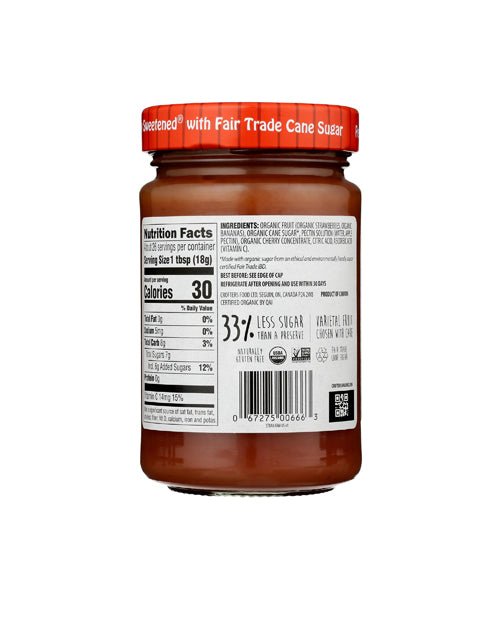 Crofters Organic Strawberry Banana Fruit Spread, 16.5 OZ - Strabella