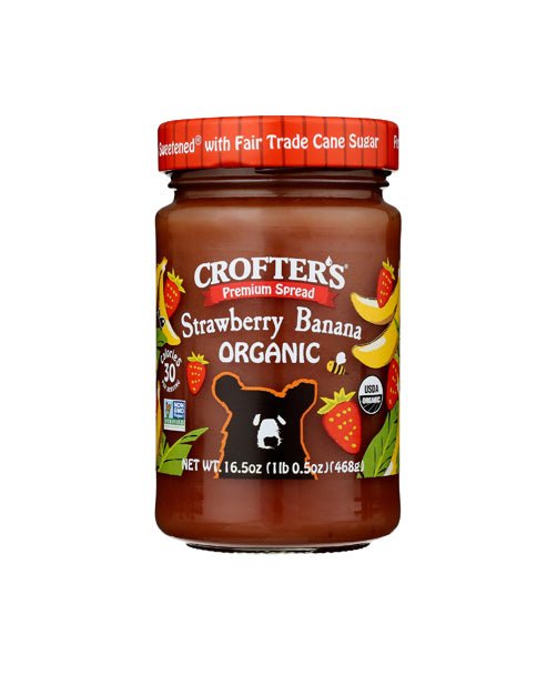 Crofters Organic Strawberry Banana Fruit Spread, 16.5 OZ - Strabella