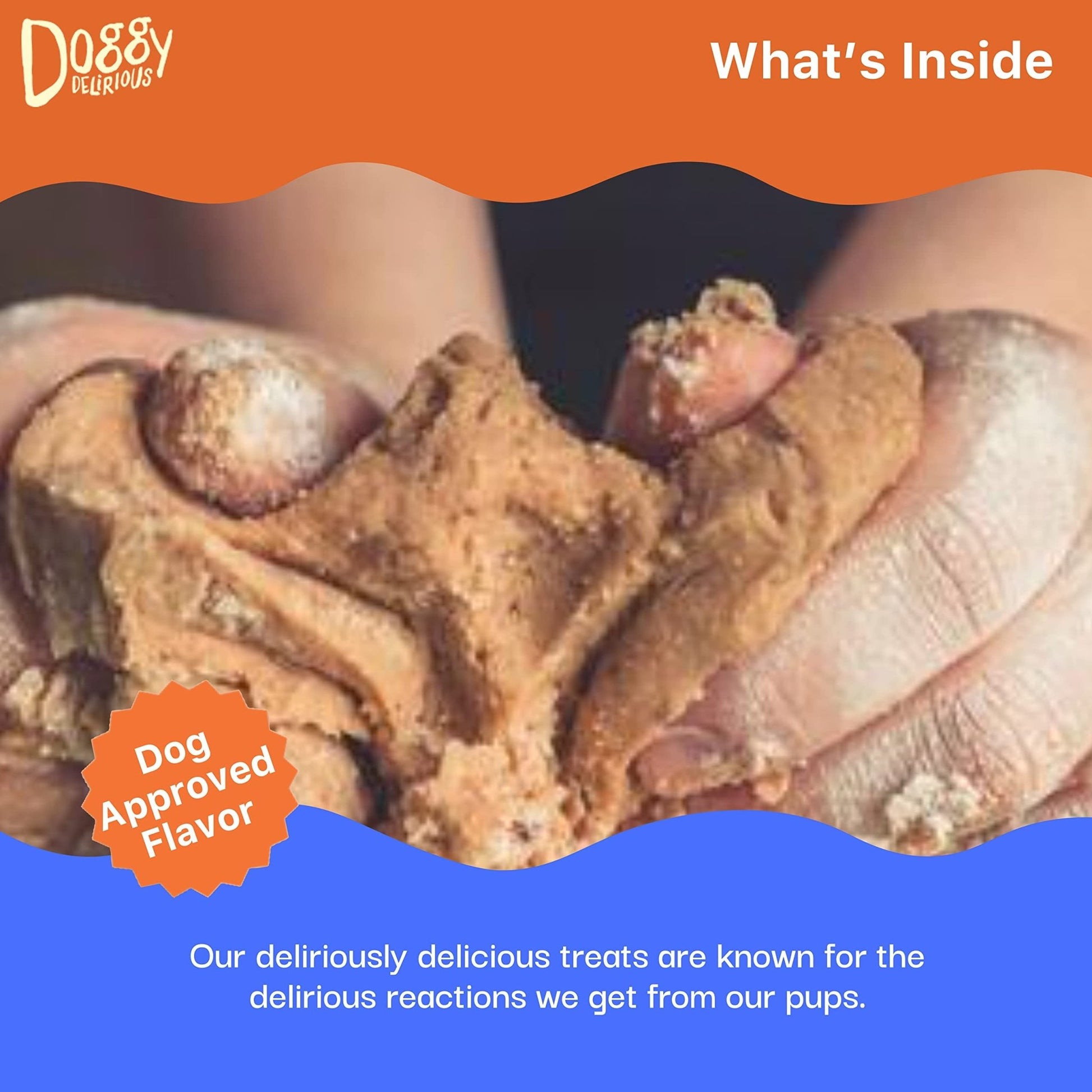 Doggy Delirious Crunchy Dog Treats – All - Natural, Grain - Free Peanut Butter Dog Snacks – 100% Human - Grade, Suitable for All Sizes and Breeds, 16oz - Strabella