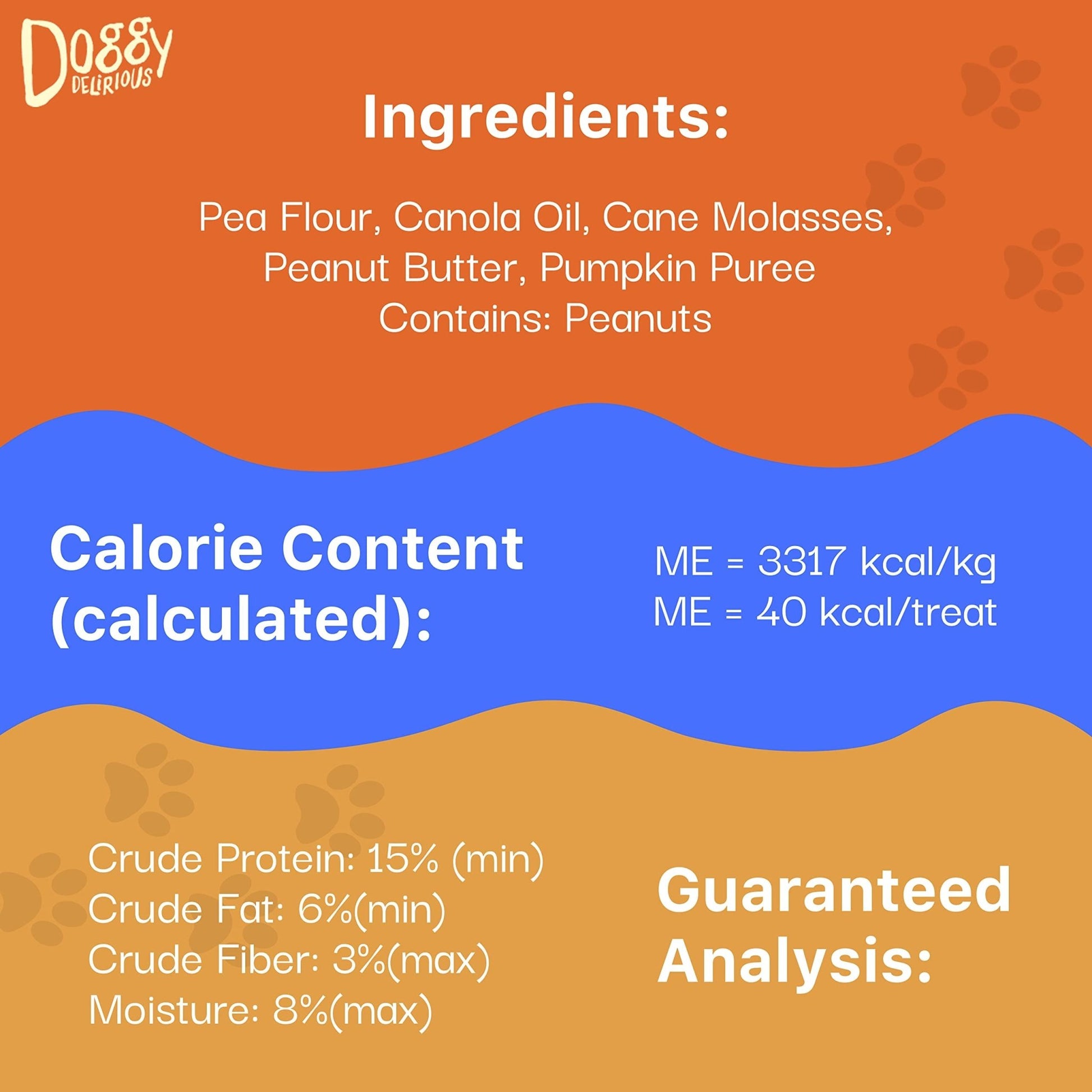 Doggy Delirious Crunchy Dog Treats – All - Natural, Grain - Free Peanut Butter Dog Snacks – 100% Human - Grade, Suitable for All Sizes and Breeds, 16oz - Strabella