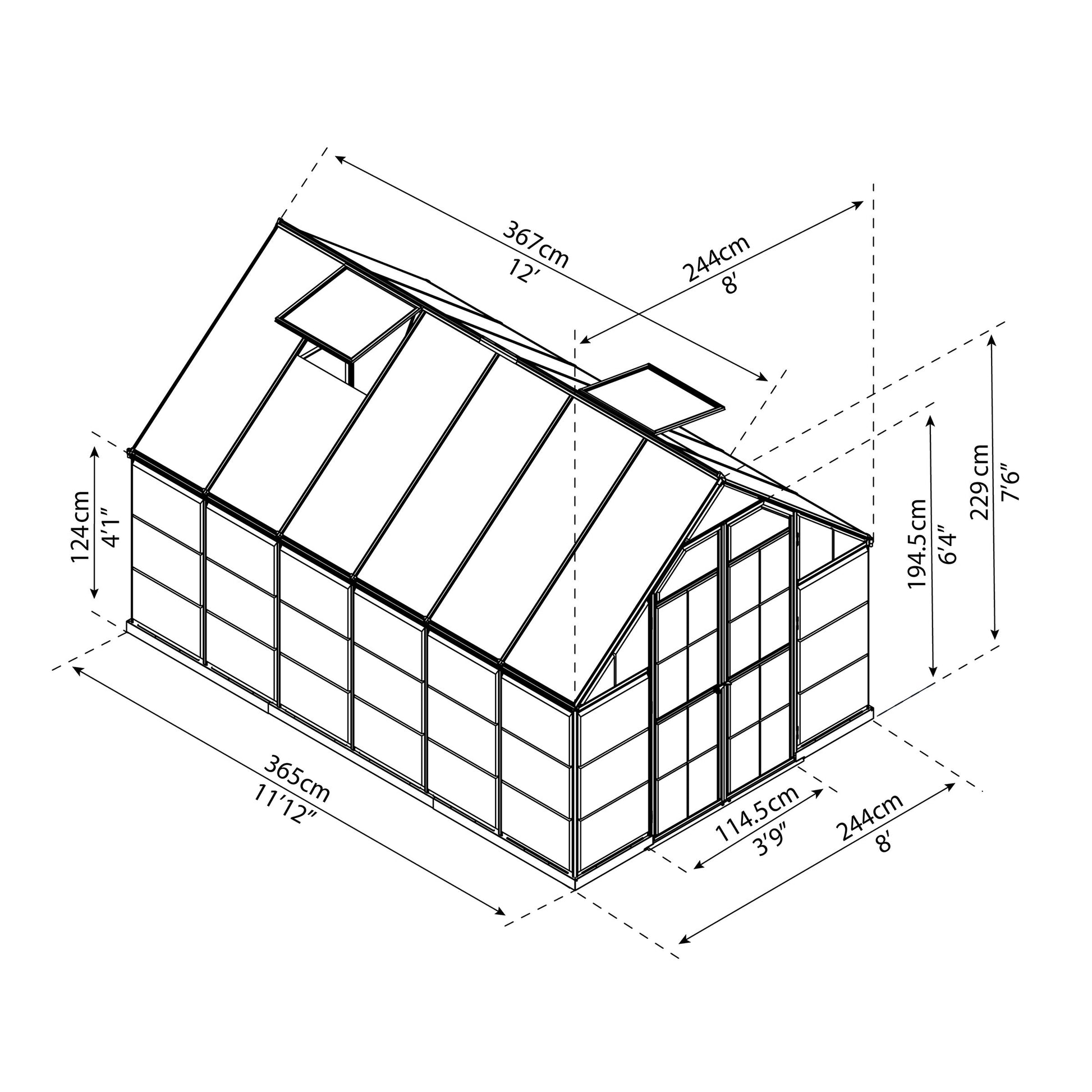 Palram Canopia Balance 8 Ft. Series Greenhouse