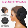 [Free Upgraded] ISEE Wear Go M-Cap Straight Glueless Wigs Human Hair 9*6 HD Lace Front Wigs Pre Plucked Tiny Knots Yaki Straight Glueless Human Wigs Beginners Friendly Adjustable Red Elastic Band Outdoorfun #Tiktokshopbacktoschool