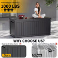230 Gal. Black Resin Storage Deck Box for Outdoor Indoor