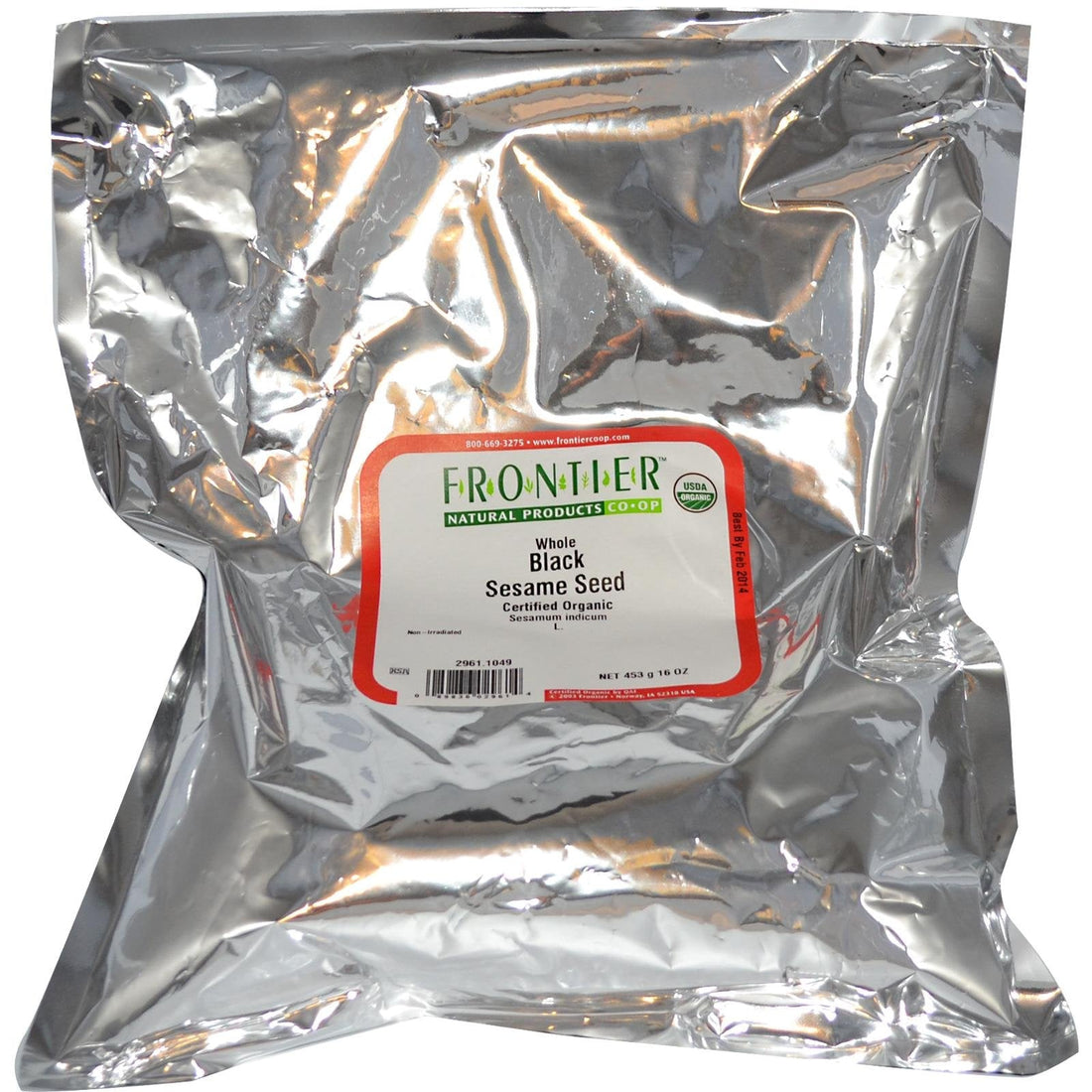 Frontier Co - op Sesame Seed, Black, Certified Organic, Kosher | 1 lb. Bulk Bag | Sesamum indicum - Strabella