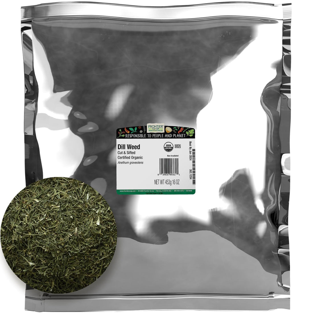 Frontier Herb Organic Dill Weed, 16 oz - Strabella