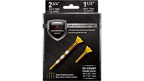 Maxfli Performance Series Low Resistance Golf Tees - 50 Pack - Strabella