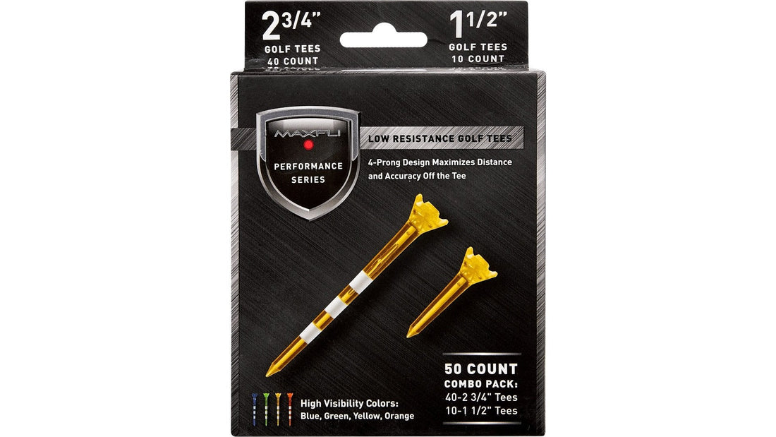 Maxfli Performance Series Low Resistance Golf Tees - 50 Pack - Strabella