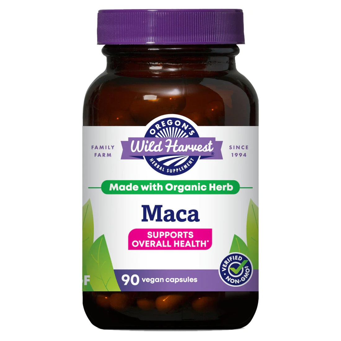 Oregon's Wild Harvest Maca Root | Made with Organic Raw Maca Root and Vegan Capsules, 90 Count - Strabella