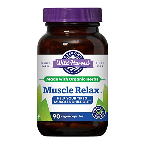 Oregon's Wild Harvest Muscle Relax Organic Herbal Supplement 90 Vegan Capsules - Strabella
